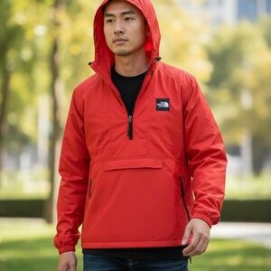 The North Face Men's Vibrant Red Windbreaker